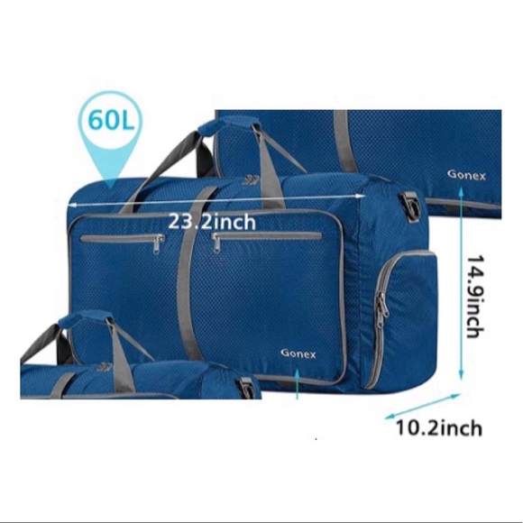 🆕 Gonex 60L Duffle Bag - Blue - Picture 2 of 8